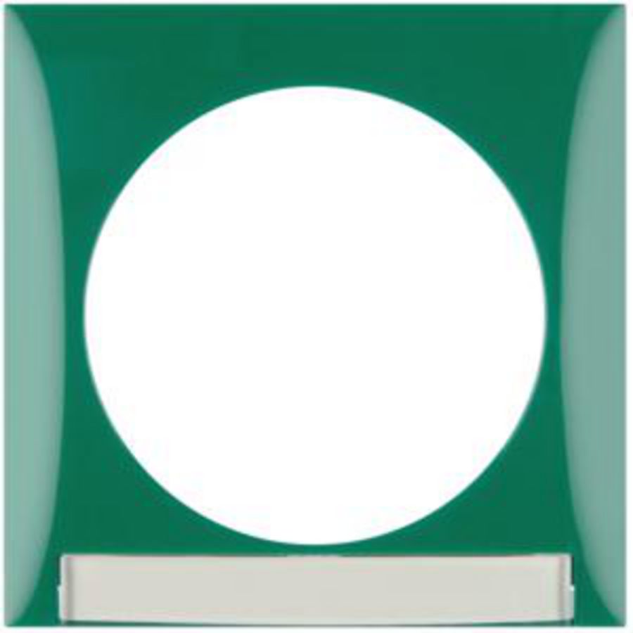 Afdekraam 1-v met tekstveld berker Integro flow zwart glans