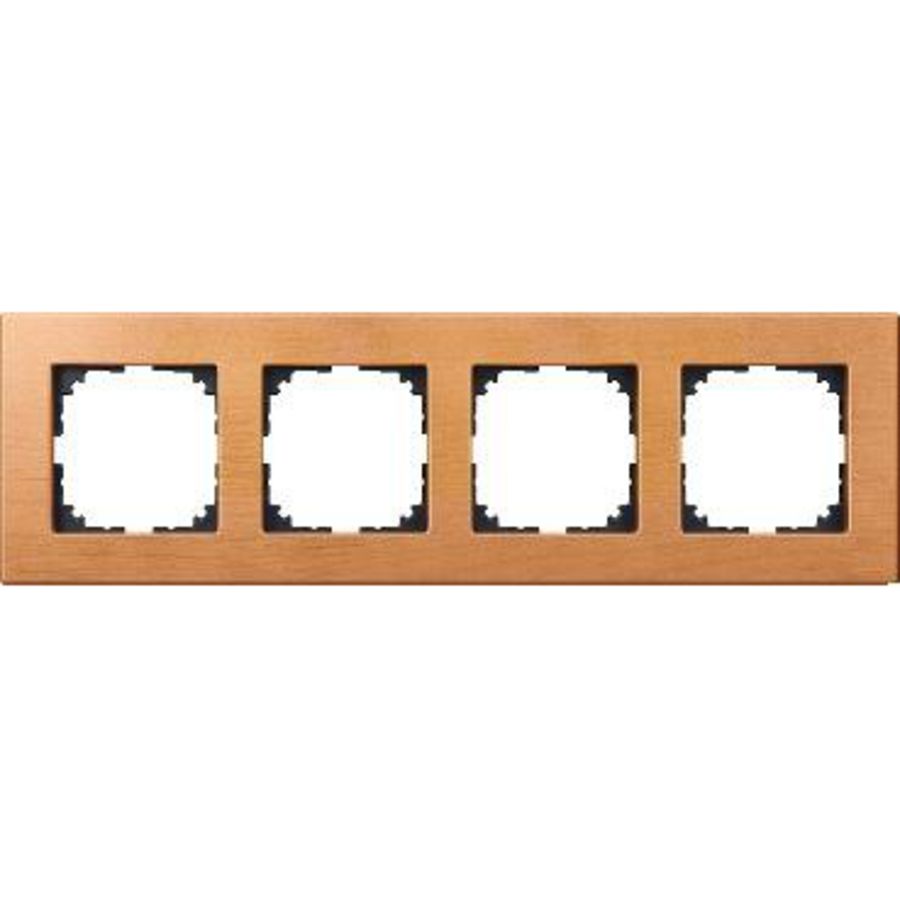 Afdekframe Merten M-Elegance hout 4 stellen beuk