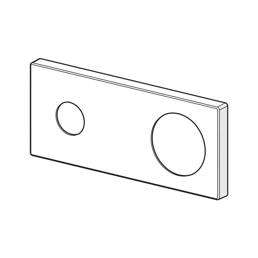 Rozet chroom 175x 75mm 59913866