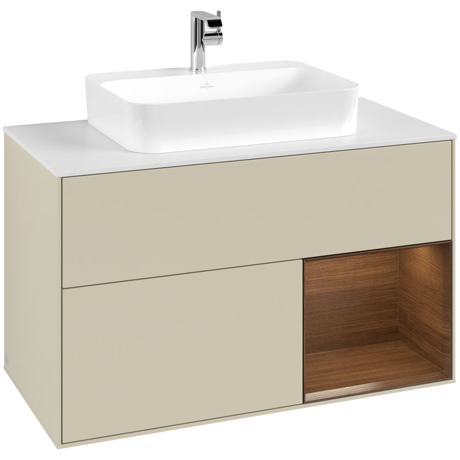 Wastafelonderkast Finion 1000x603x501mm S.Grey Matt Lacquer G371GNHJ