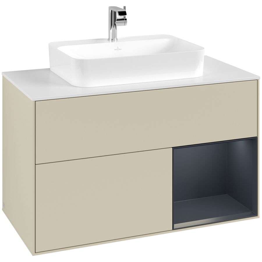 Wastafelonderkast Finion 1000x603x501mm S.Grey Matt Lacquer G371HGHJ