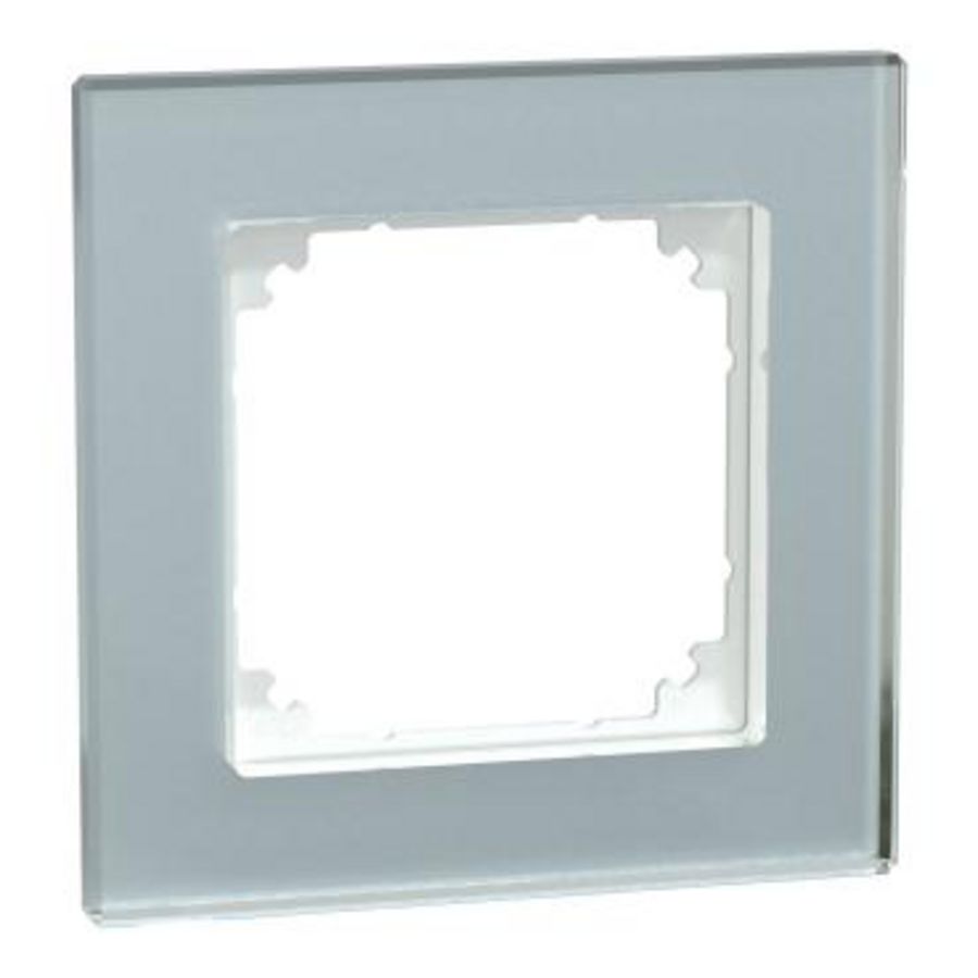 Afdekframe Merten M-Plan glas enkelvoudig kristalwit