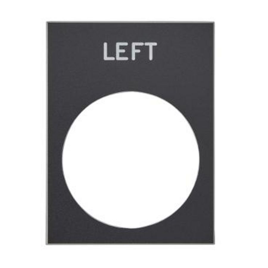 Etiket 30x40mm MarkeringLEFT" Zwart / rood Harmony XB4/XB5
