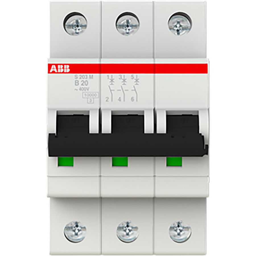Installatieautomaat 10kA 3-polig B-karakteristiek 20A
