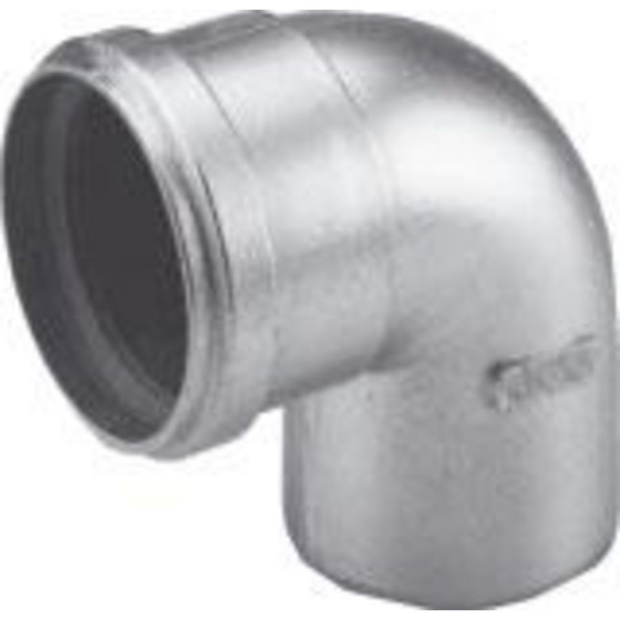 Rookgasbocht 90° Alu-Fix dikw. AL 180mm VVE=3