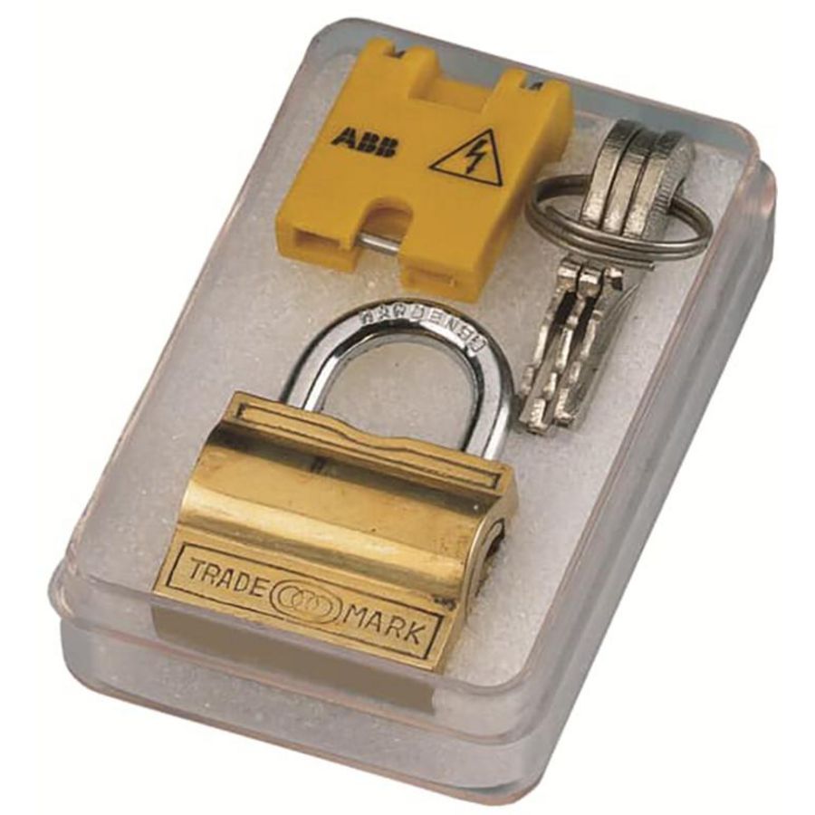 Schakelvergrendeling en hangslot met 2 sleutels