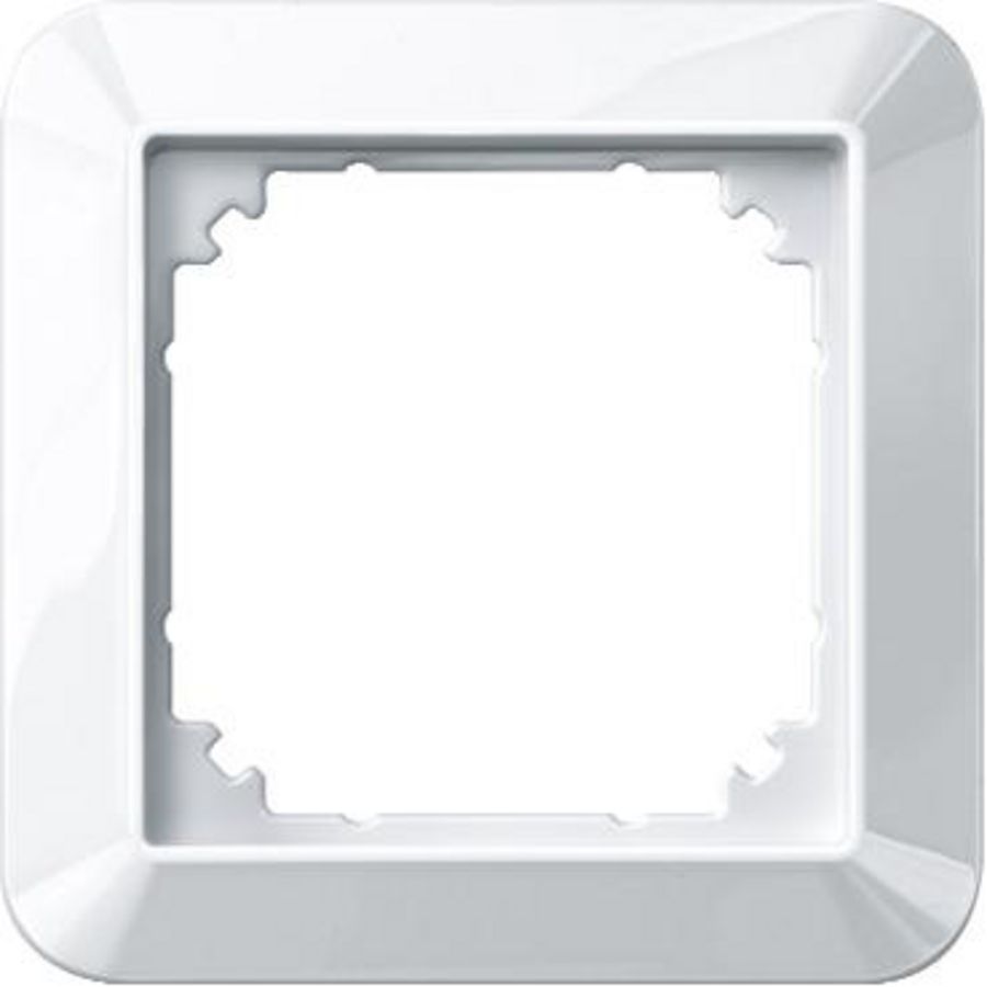 1-M frame 1-gang polar Wit glossy