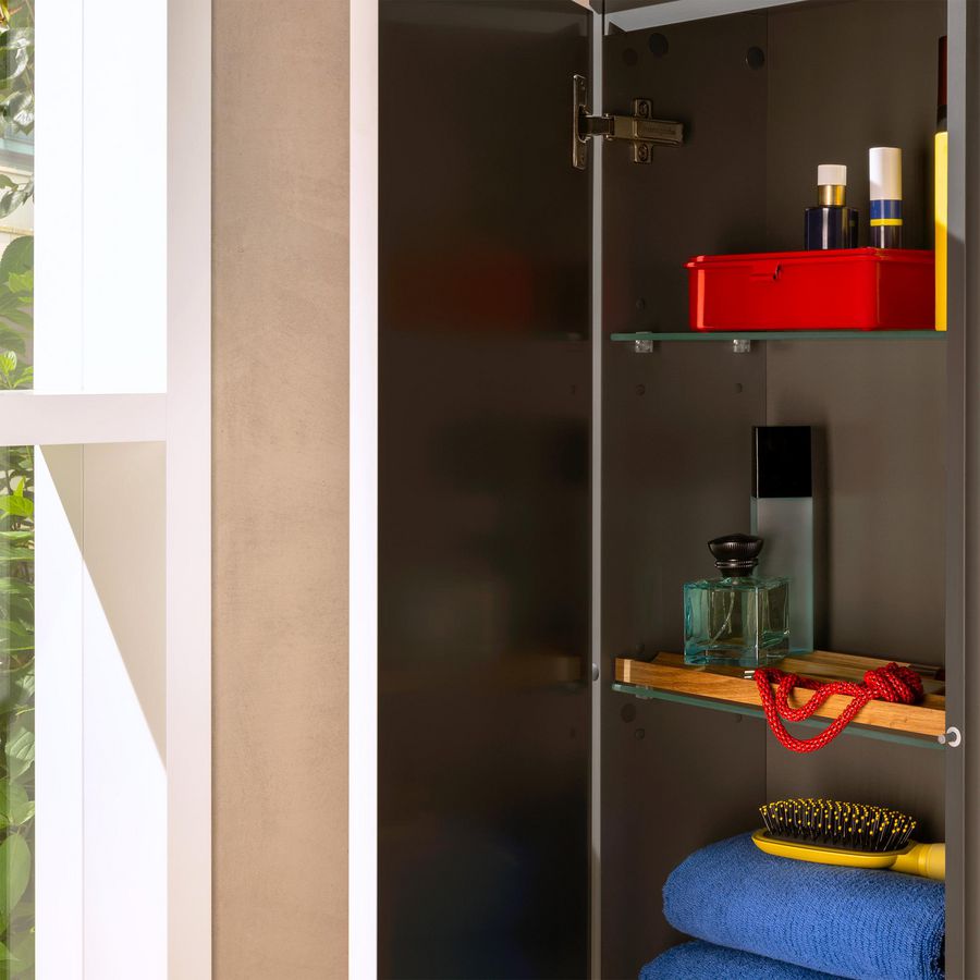 Badmeubelkast hoog Xilesa E 400/200 LI. Sand Matt Beige