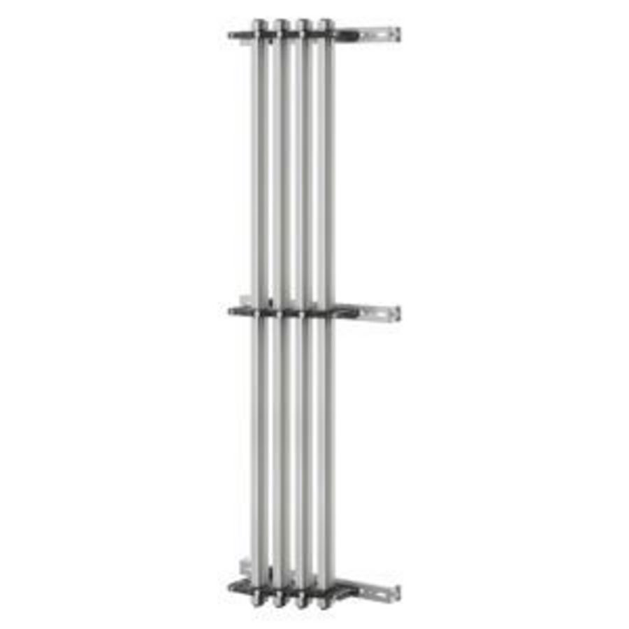 TWEE STUKS BUSBARHOUDERS-VOOR GEGOTEN BUSBAR IN ALUMINIUM