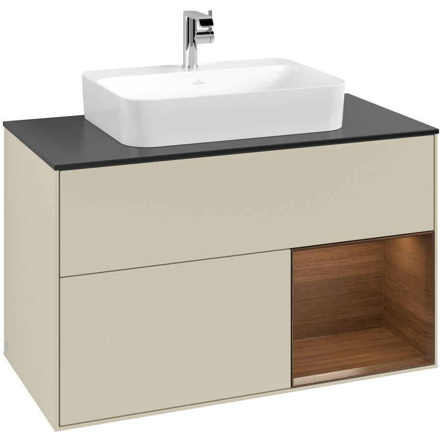 Wastafelonderkast Finion 1000x603x501mm S.Grey Matt Lacquer G372GNHJ