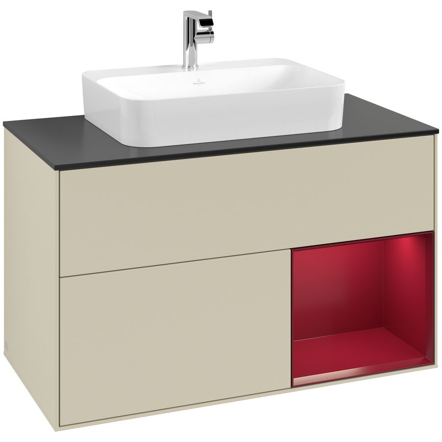 Wastafelonderkast Finion 1000x603x501mm S.Grey Matt Lacquer G372HBHJ