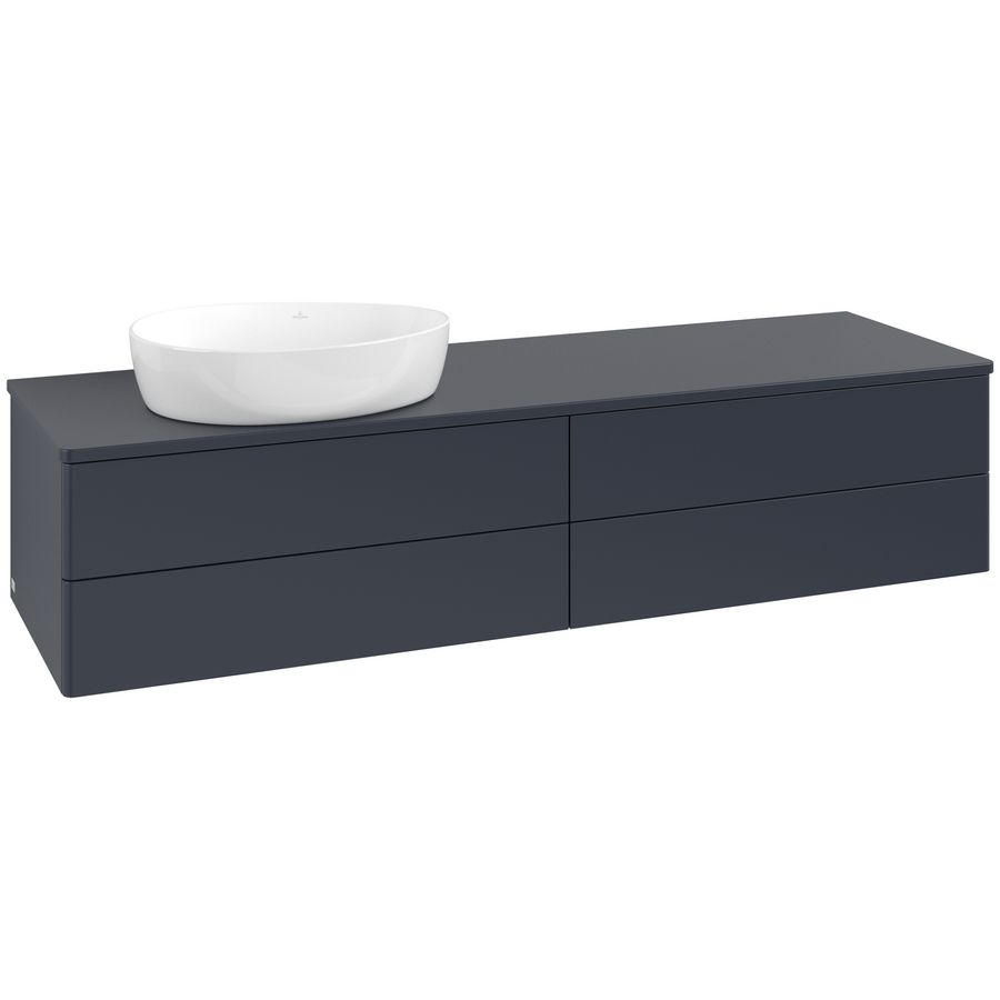Wastafelonderkast Antao 1600x360x500mm Mid.Blue Matt Lacquer K26010HG
