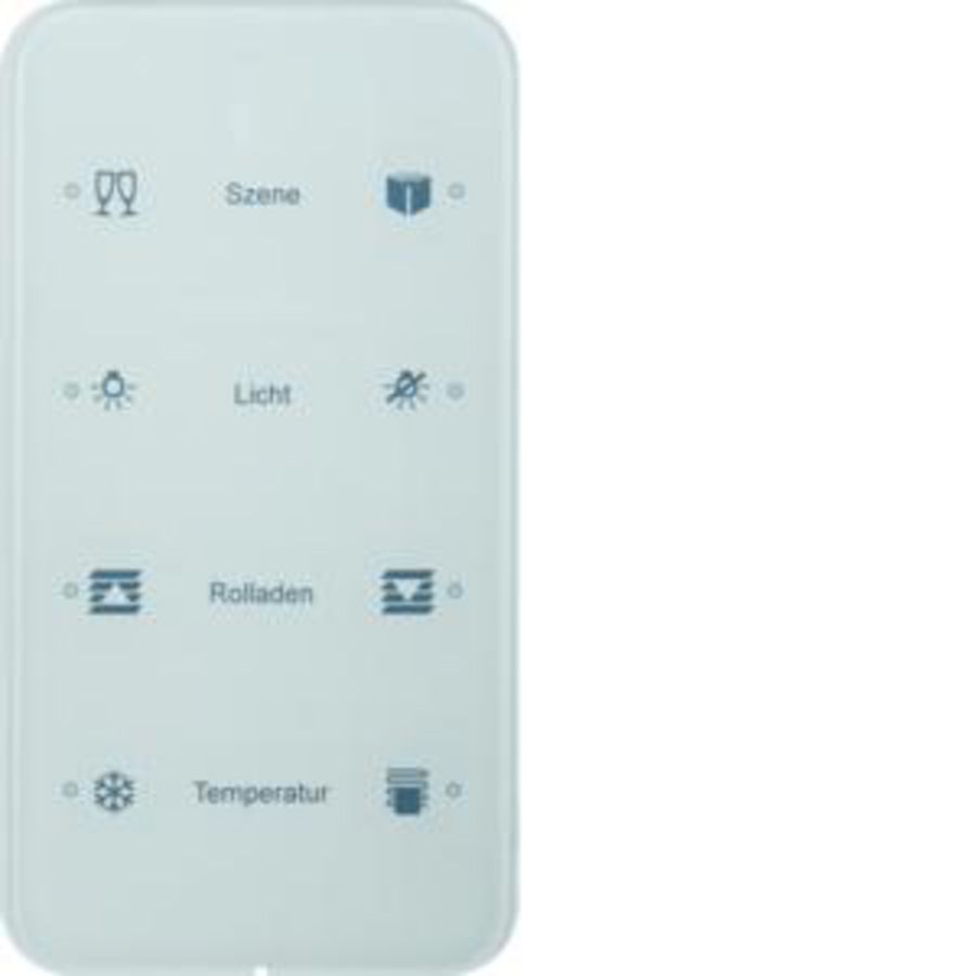 Tastsensor KNX-touch geconfig. 4-v berker R.1 glas polarwit