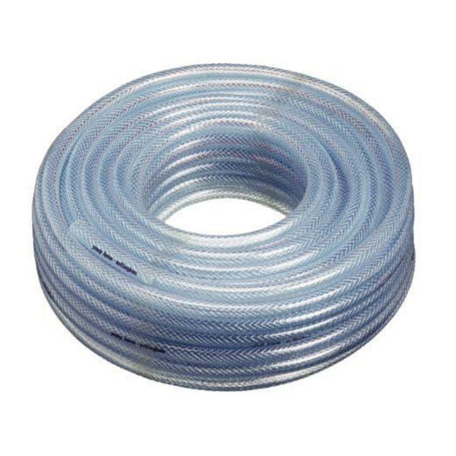 Rol a 30m condenswaterslang 3/8" inw gewapend transparant