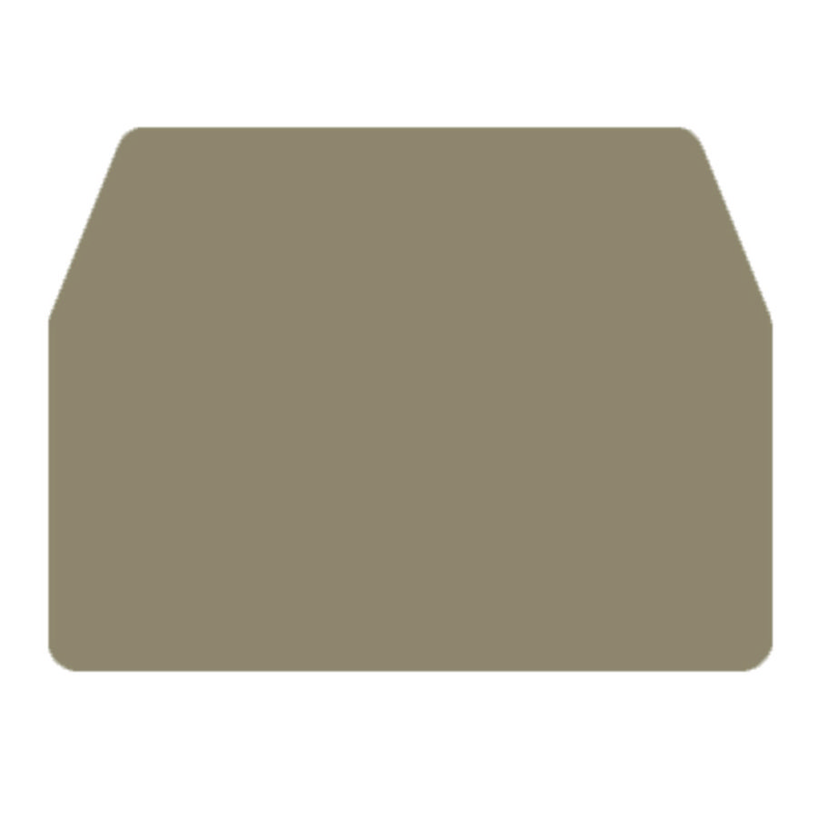 Afsluit- eindplaat d.beige h:25.1mm b:1.5mm V-0 VVE=20
