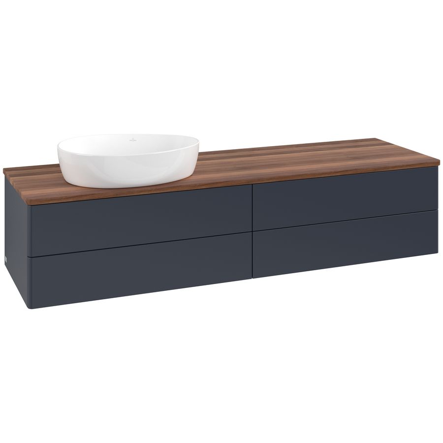 Wastafelonderkast Antao 1600x360x500mm Mid.Blue Matt Lacquer K26012HG