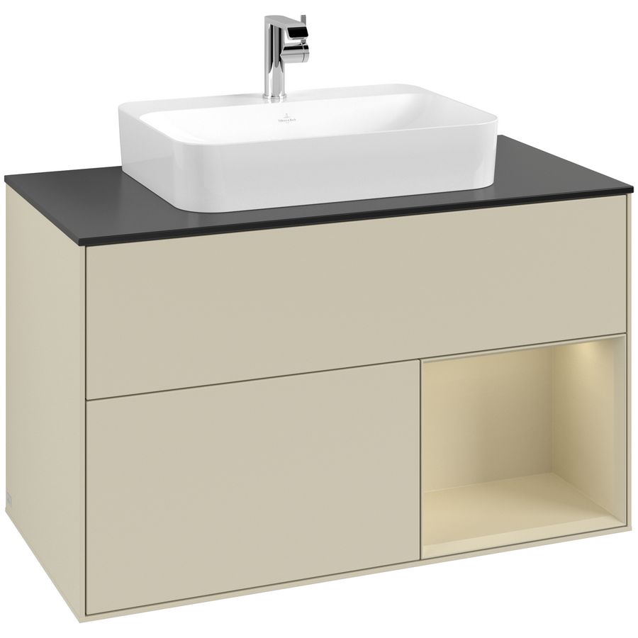 Wastafelonderkast Finion 1000x603x501mm S.Grey Matt Lacquer G372HJHJ