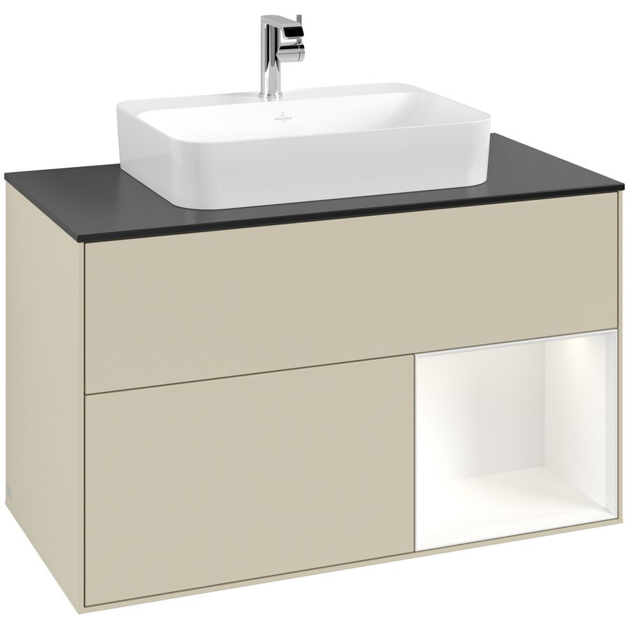 Wastafelonderkast Finion 1000x603x501mm S.Grey Matt Lacquer G372MTHJ