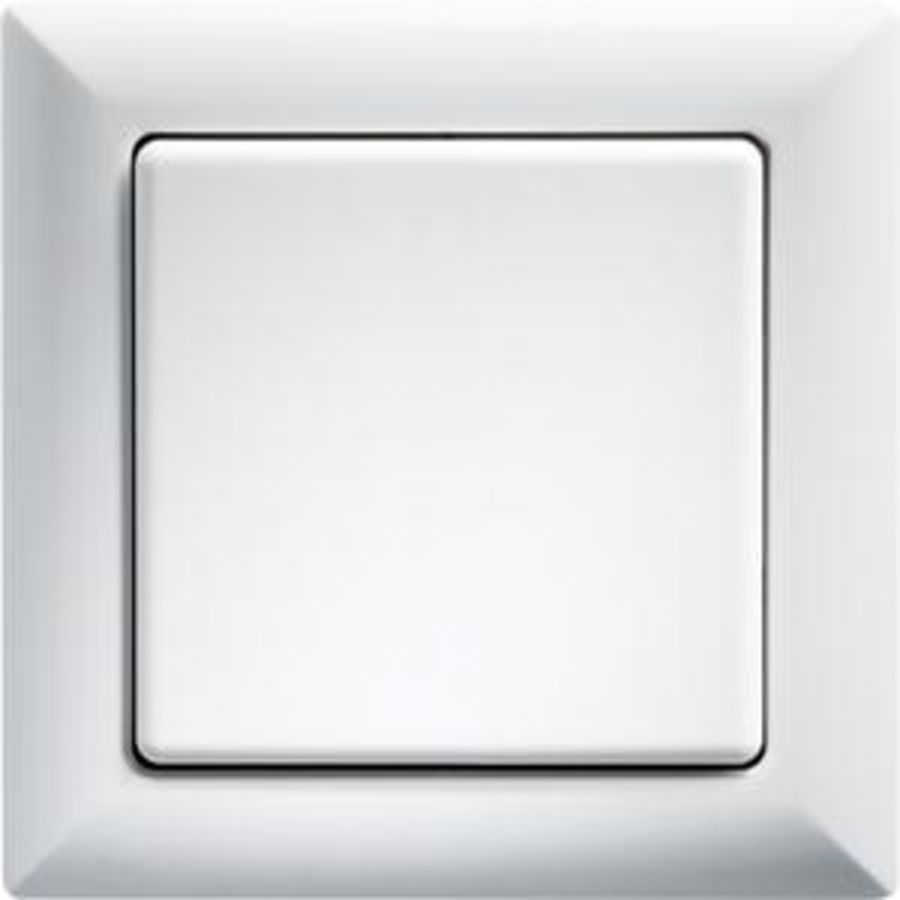 Wisselschakelaar m. 1 wiss.ct.,55 x 55 mm,m. afdekraam,helde