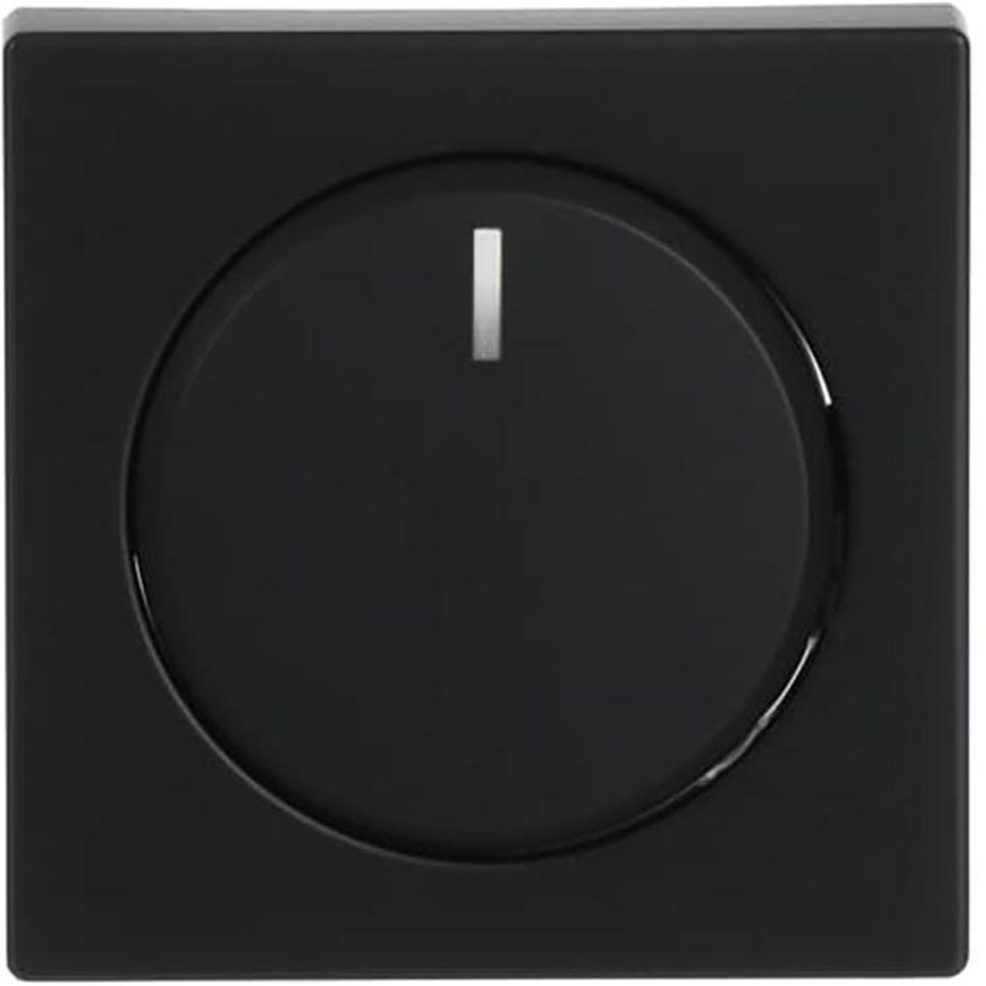 Centraalplaat + knop v draaidimmer f-matzwart (6540-885-102)