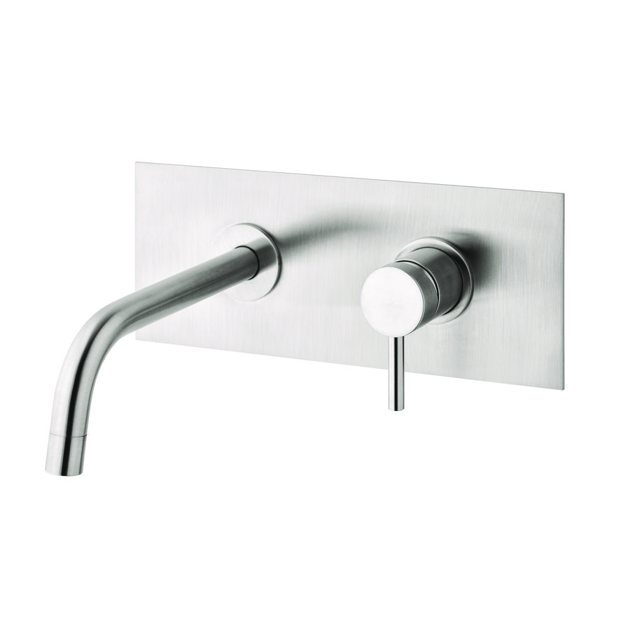 Light LIGHT kit muurmengkraan wastafel inbouw uitloop 248mm RVS-look