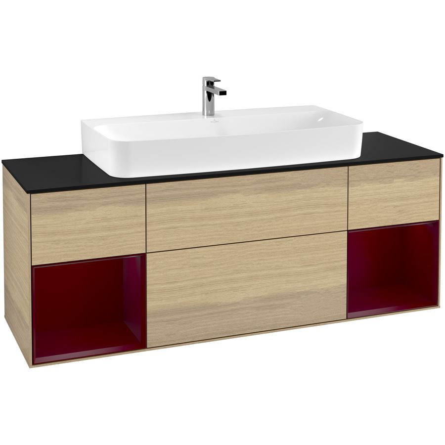 Wastafelonderkast Finion 1600x603x501mm Oak Veneer F212HBPC