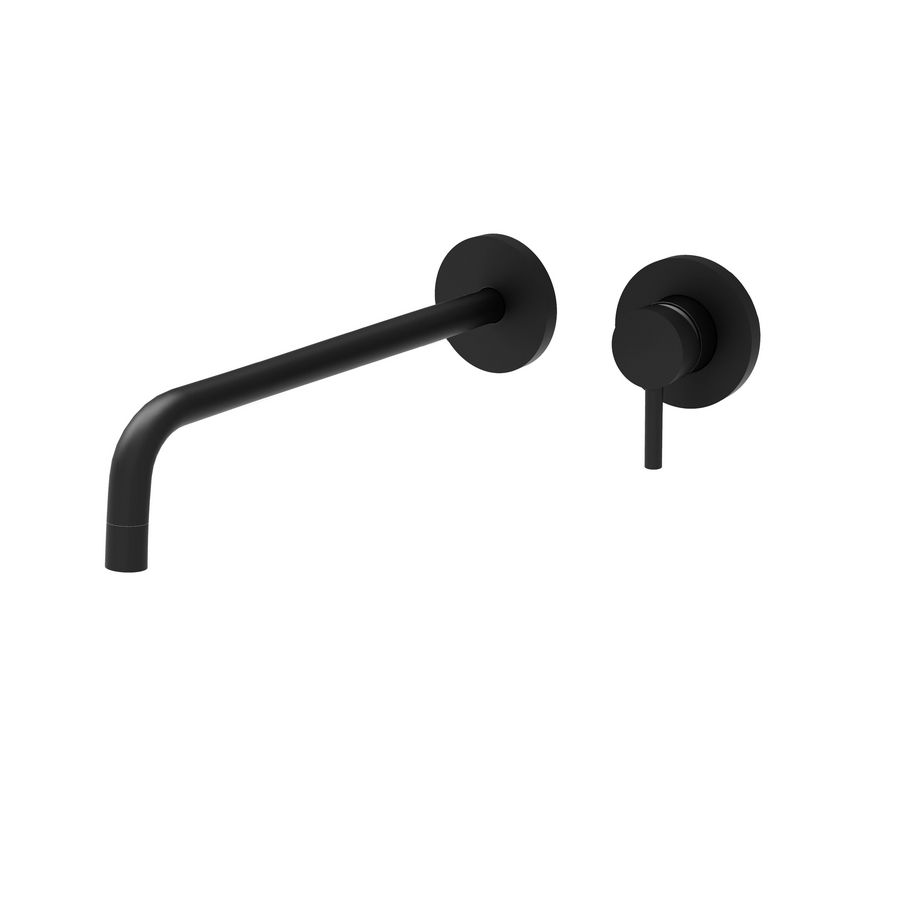 Light LIGHT kit muurmengkraan wast. Inbouw uitloop 248mm rozet mat zwart