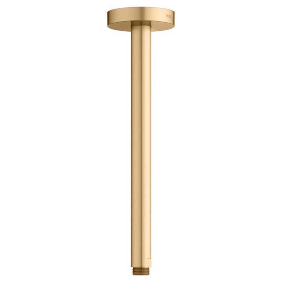 Douchearm voor plafOnd met rond rozet 300mm messing geborsteld
