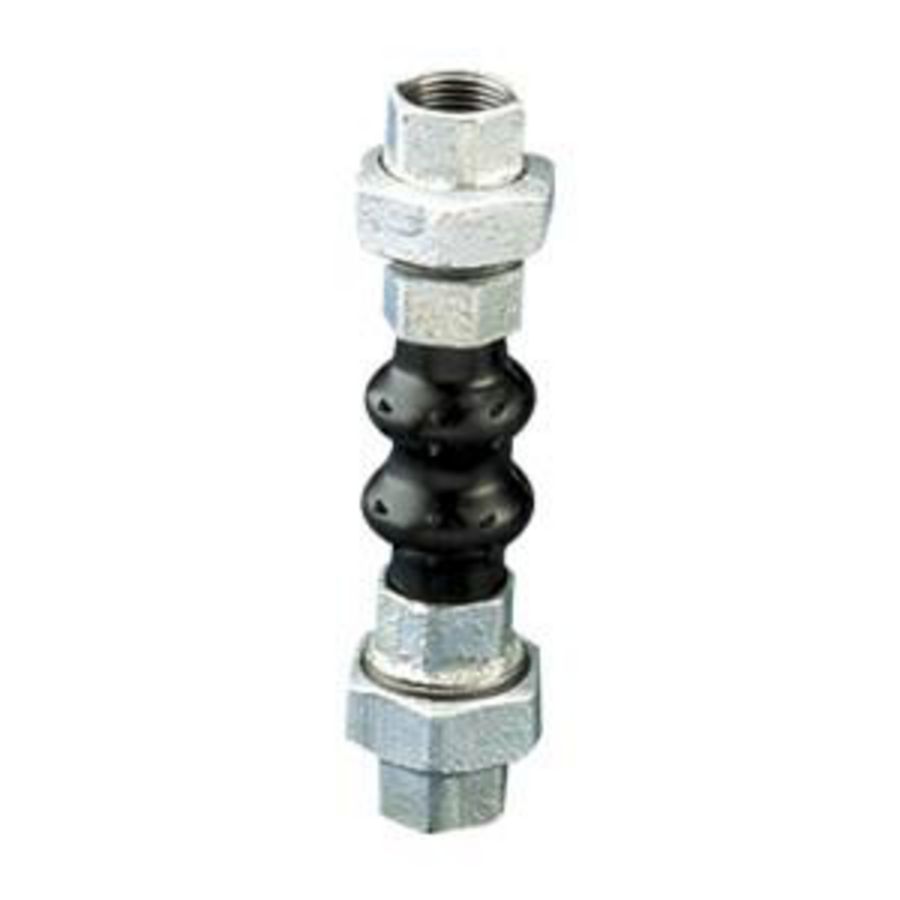 Compensator ZKT DN20 3/4" 2x bn.dr. gegalv. staal / NBR rubber