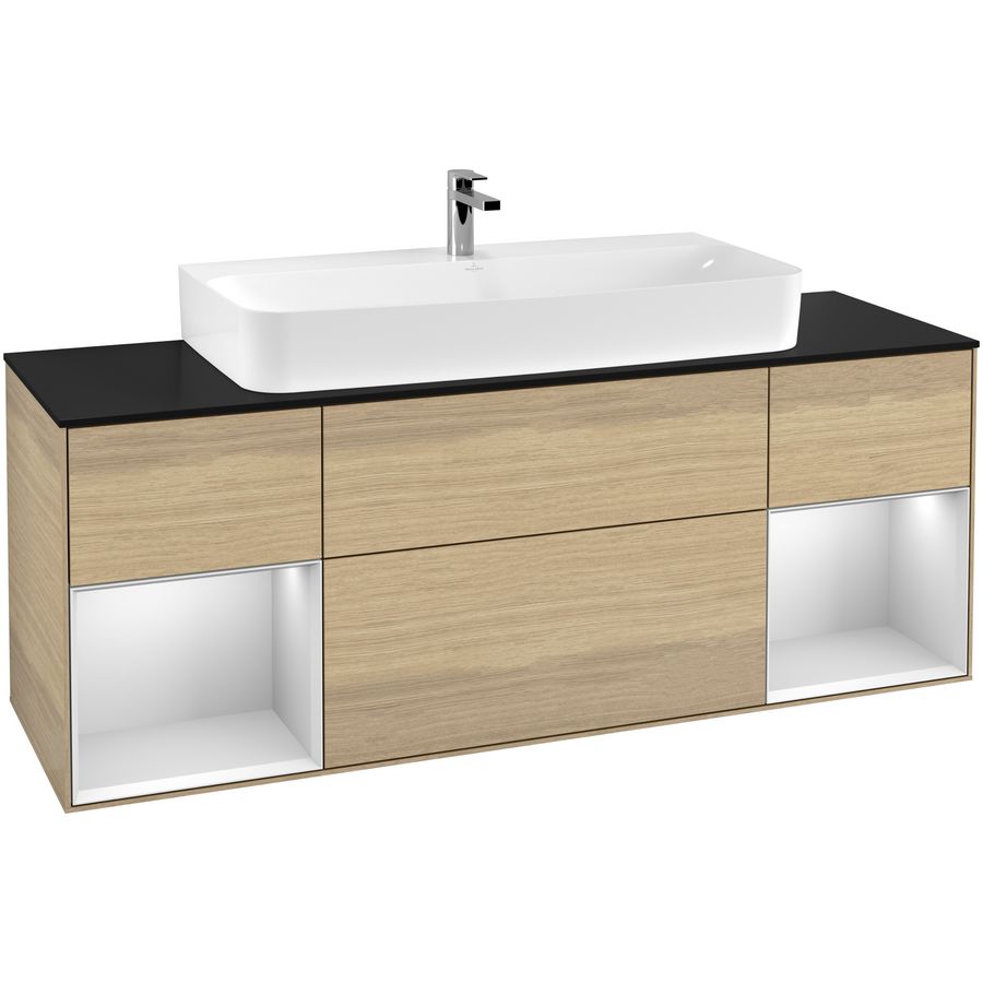 Wastafelonderkast Finion 1600x603x501mm Oak Veneer F212MTPC