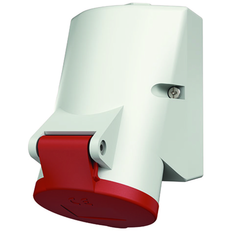 Wandcontactdoos 16A 4-polig  6H 400V IP44