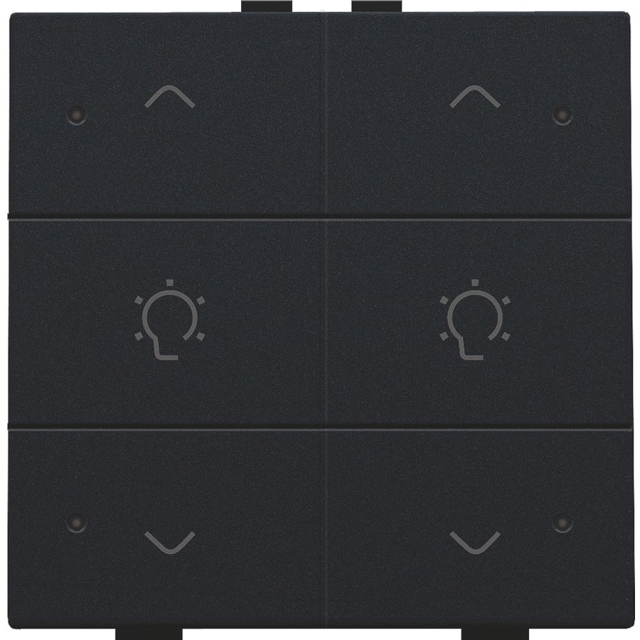 Dubbele dimbediening met led Home Control black coated