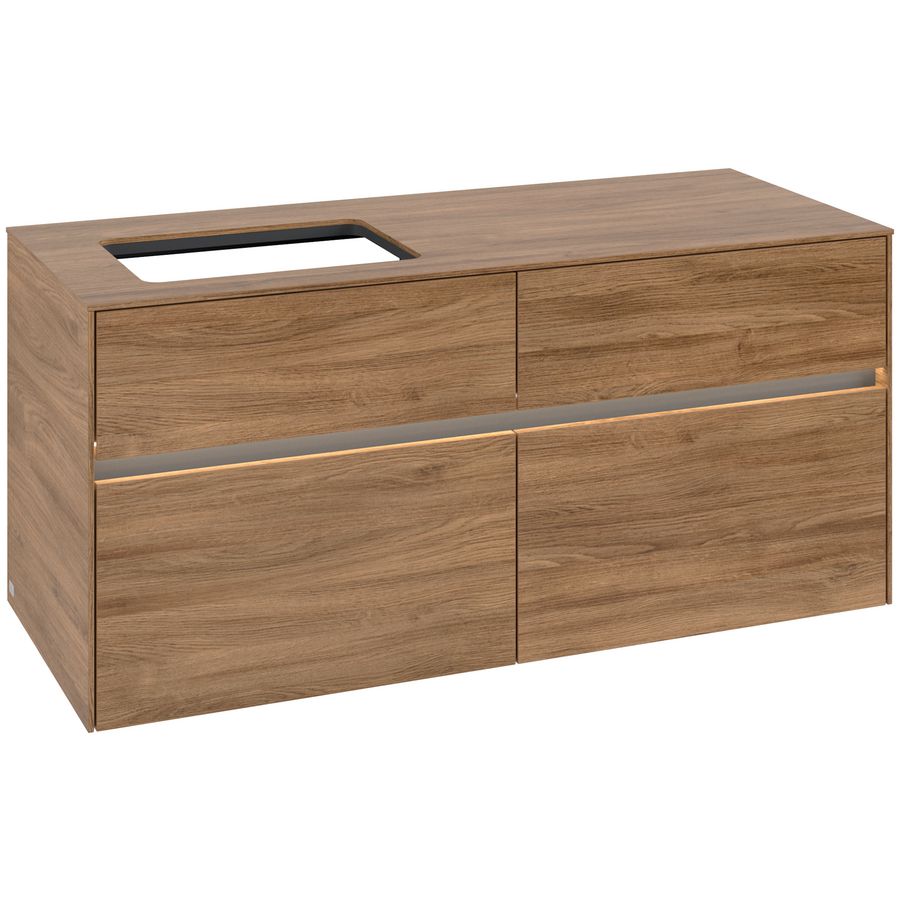 Wastafelonderkast Collaro 1200x548x500mm Oak.Kans C113B0RH