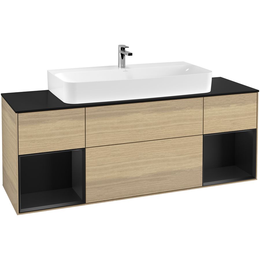 Wastafelonderkast Finion 1600x603x501mm Oak Veneer F212PDPC