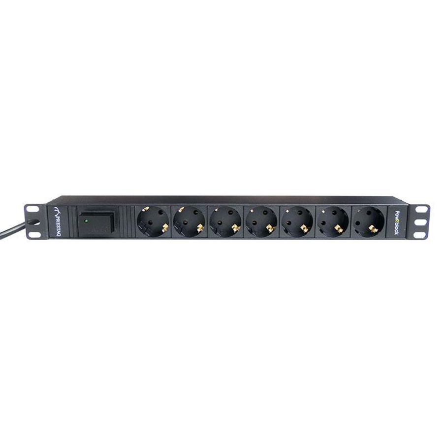 PowRblock 19" Horizontal 8 x Schuko + surge protection