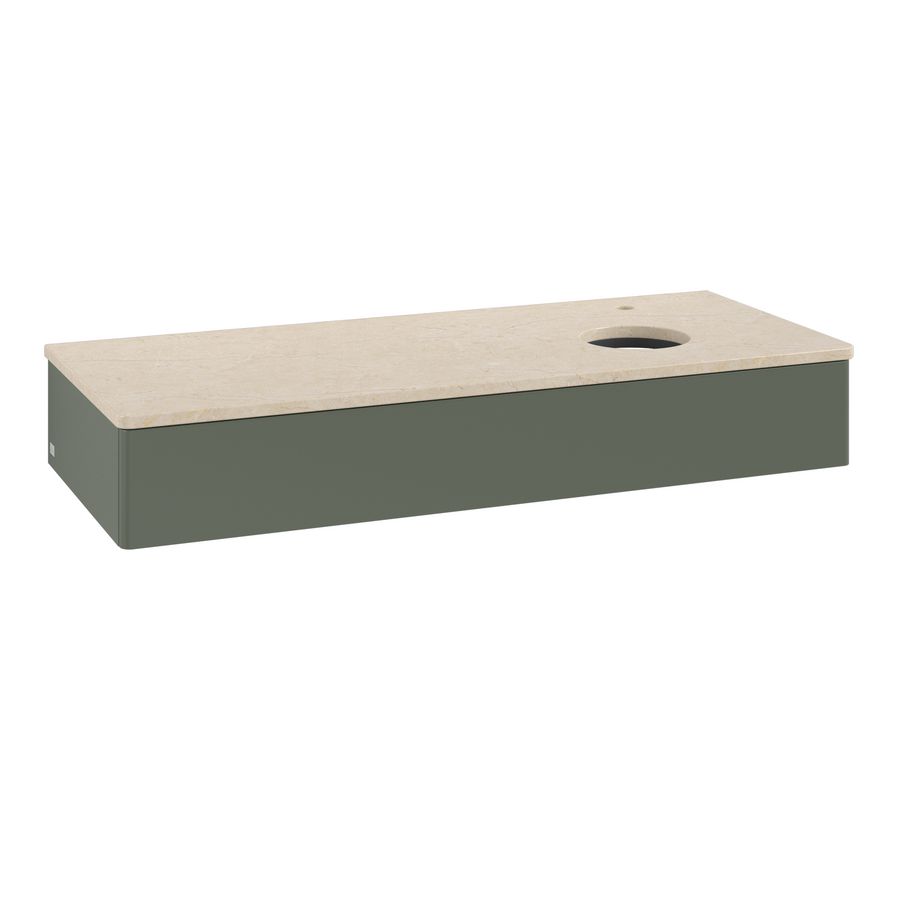 Wastafelonderkast Antao 1200x190x500mm L.Green Matt Lacquer L12053HL