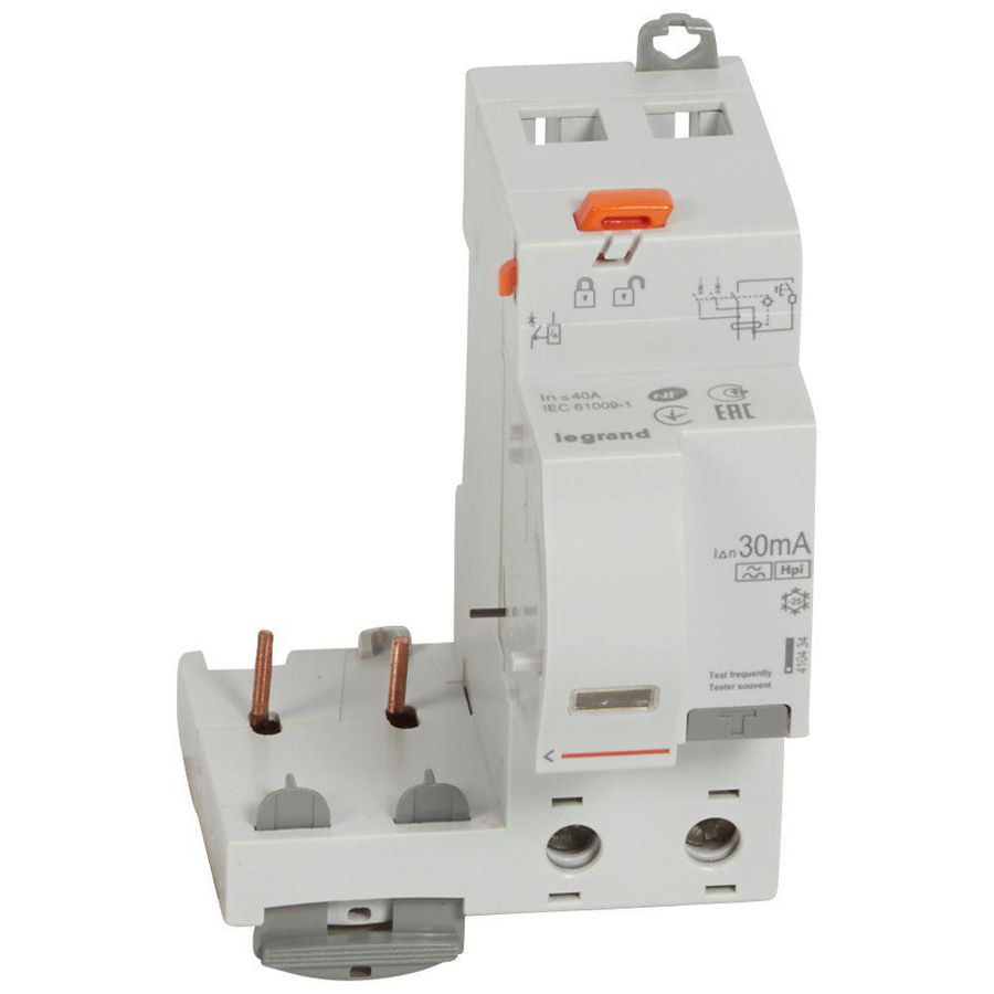 Aardlekblok 2-polig 40A 30mA F DX3 DIN