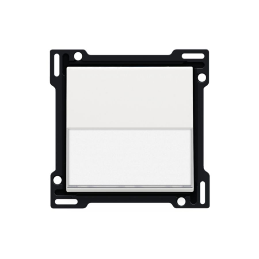 Afwerkingsset tekstveld enkelv. schakelaar/knop white c.