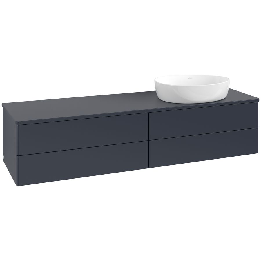 Wastafelonderkast Antao 1600x360x500mm Mid.Blue Matt Lacquer K27010HG