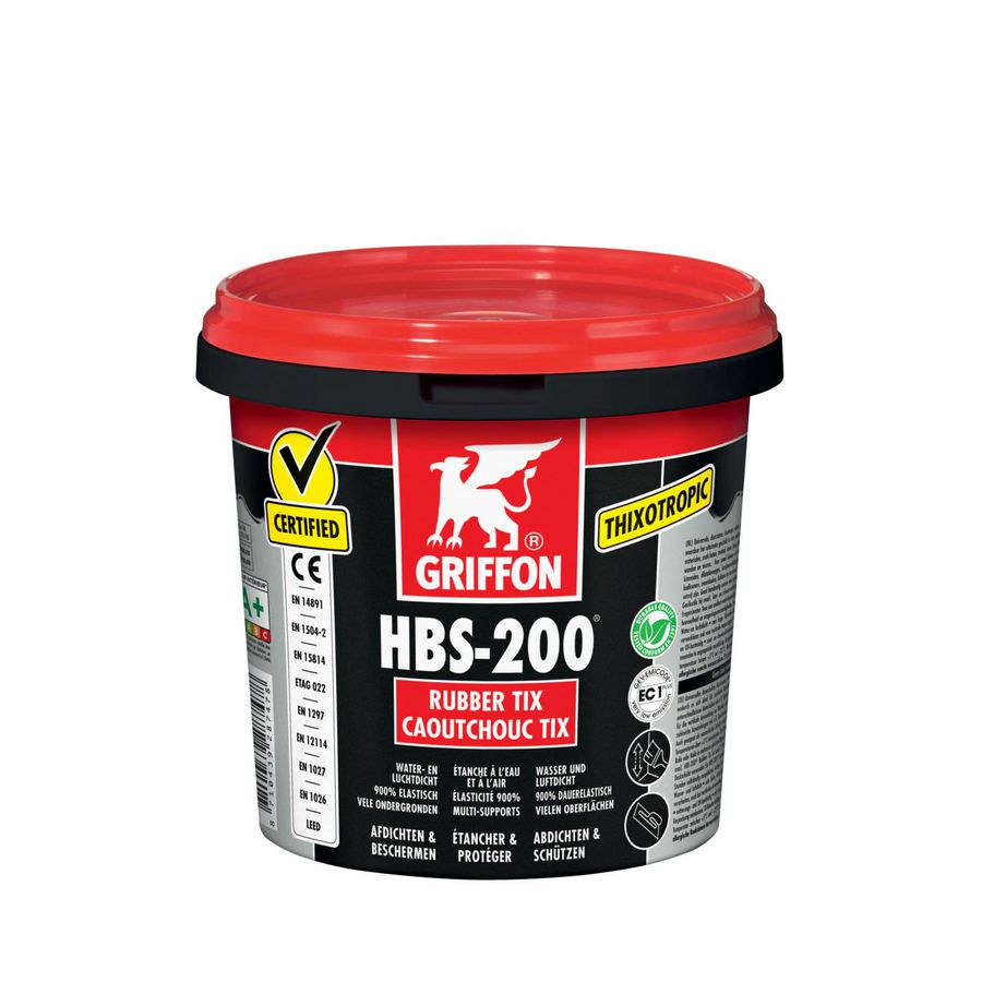 Afdichtingsmiddel HBS-200 Rubber Tix pot 1 liter VVE=6