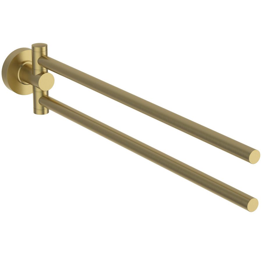 Handdoekstang 48 x 370 x 76mm dubbel brushed gold IOM