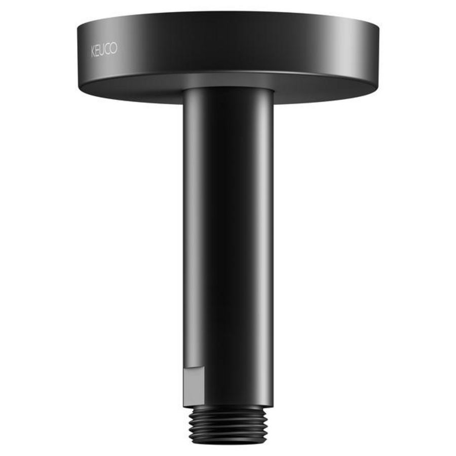 Douchearm plafOnd aansluiting 1/2" rond rozet 100mm zwart