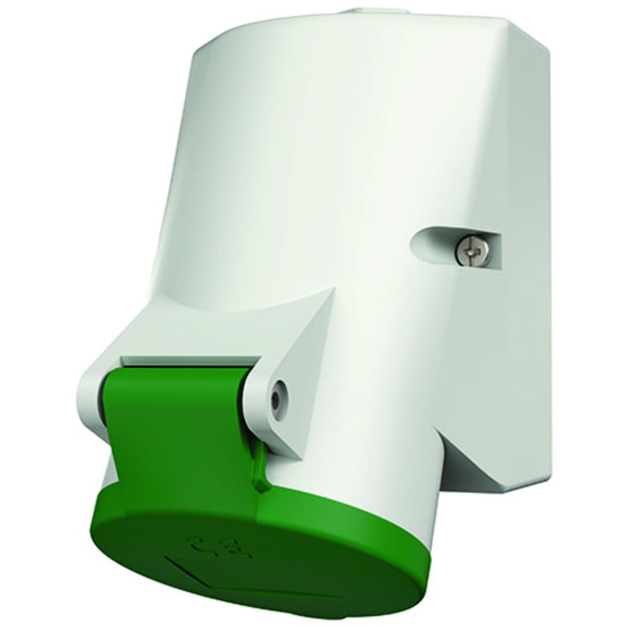 Wandcontactdoos 16A 4-polig  2H 50V 300-500Hz IP44 TWIN