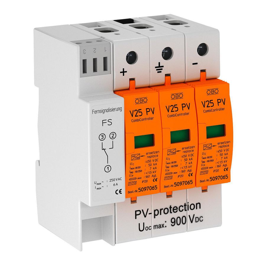 CombiController V25 3-polig voor PV+FS 900V DC