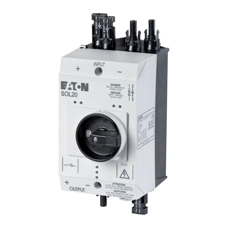 DC-lastscheider 20A inbouw 2 ingangen MC4/MC4