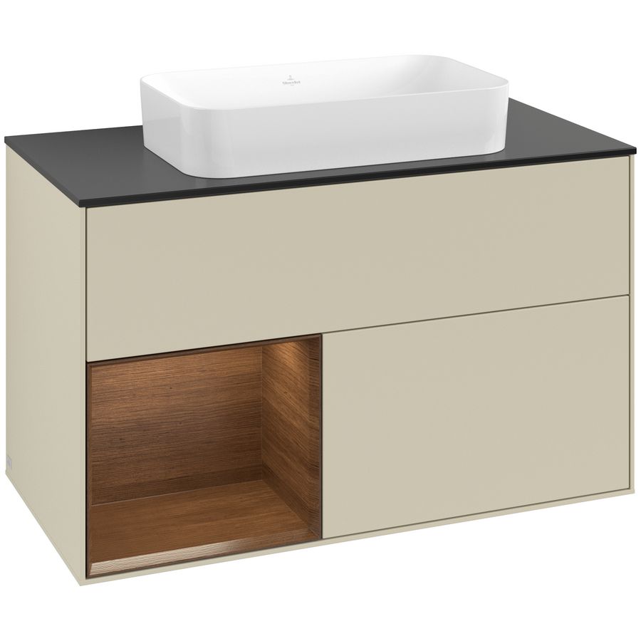 Wastafelonderkast Finion 1000x603x501mm S.Grey Matt Lacquer G652GNHJ