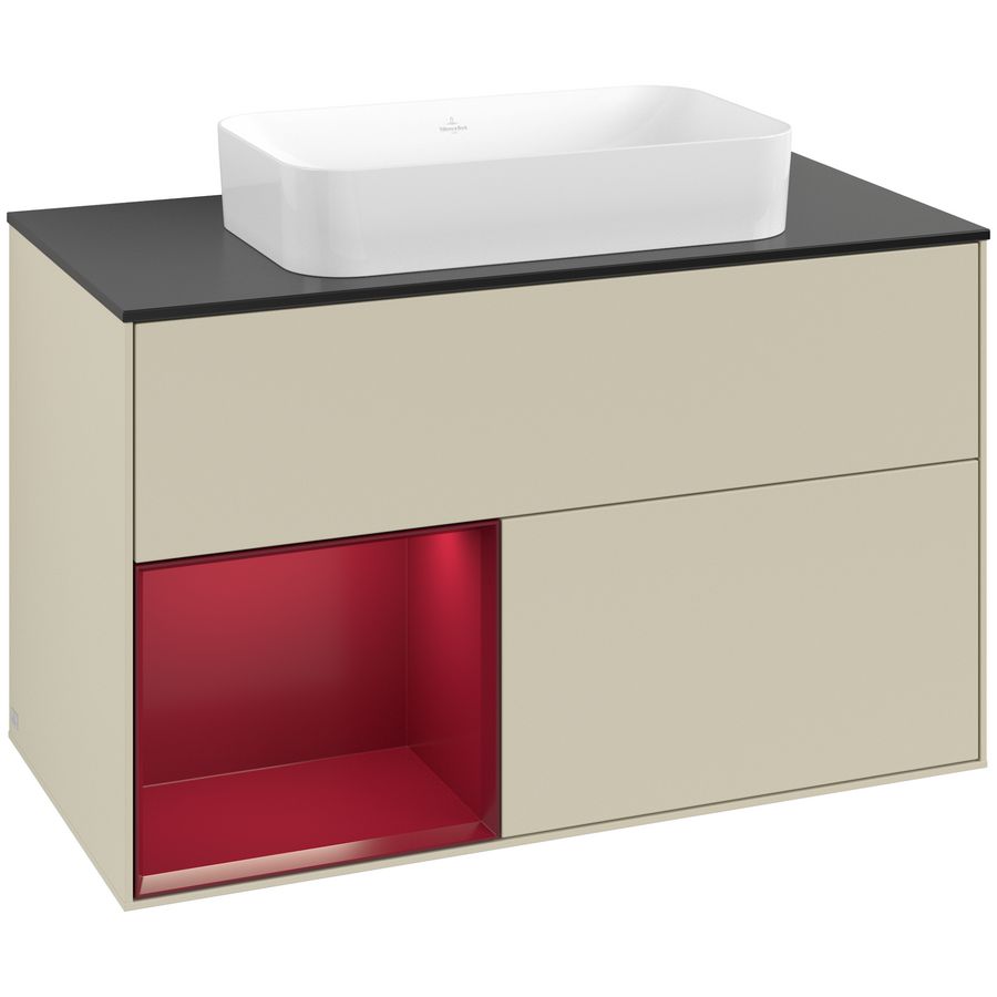 Wastafelonderkast Finion 1000x603x501mm S.Grey Matt Lacquer G652HBHJ