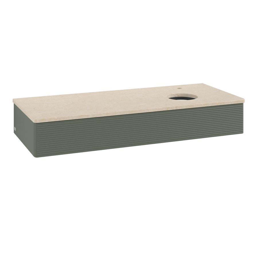 Wastafelonderkast Antao 1200x190x500mm L.Green Matt Lacquer L12153HL