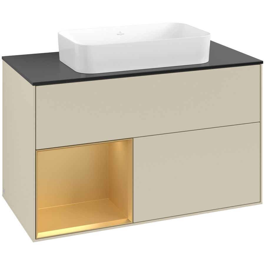 Wastafelonderkast Finion 1000x603x501mm S.Grey Matt Lacquer G652HFHJ