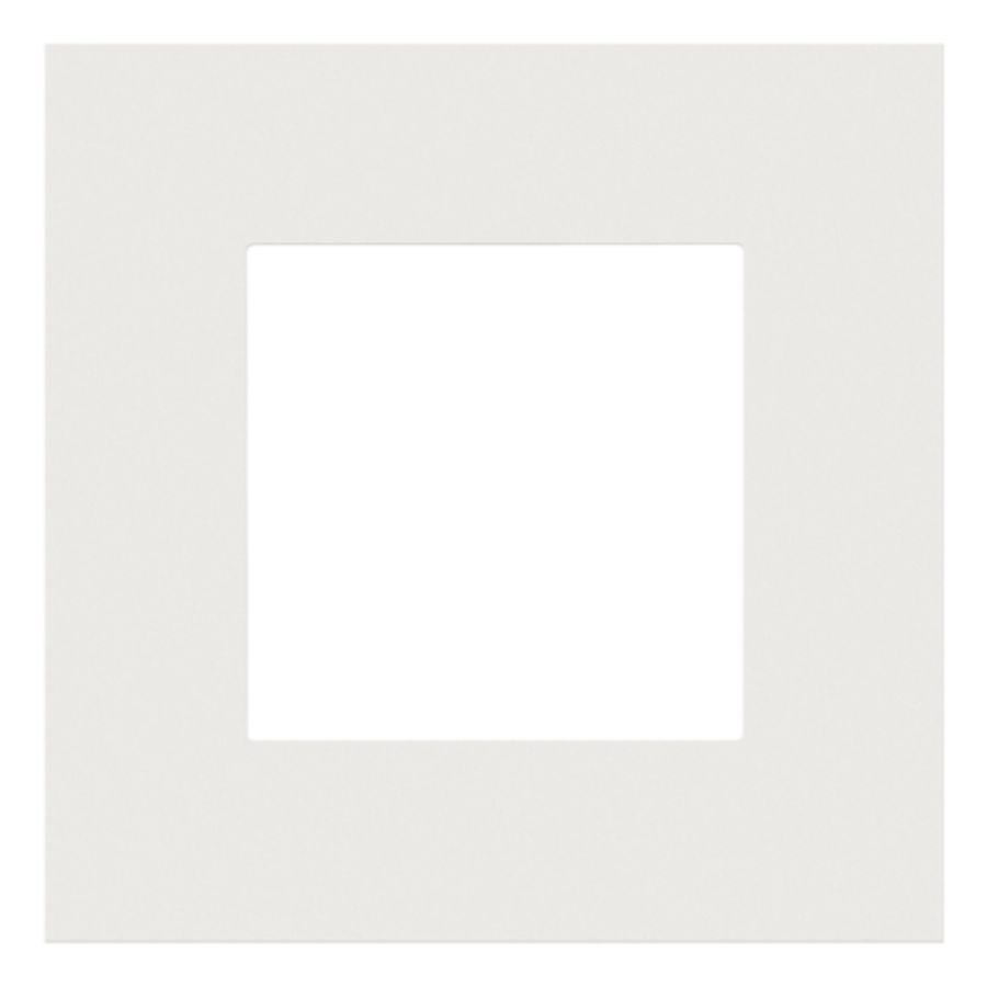 Enkelvoudige afdekplaat Pure steel white